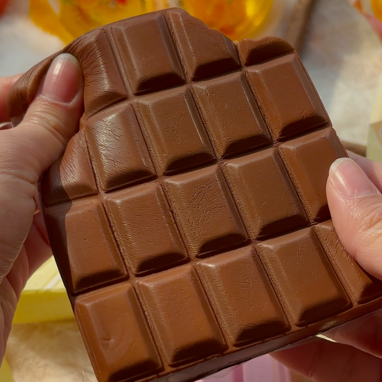 木吉巧克力大板慢回弹玩具squishy捏捏乐解压发泄仿真面包吐司