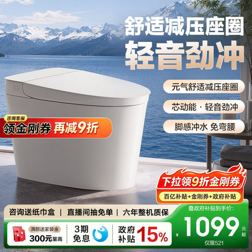 恒洁座圈加热感应冲水家用