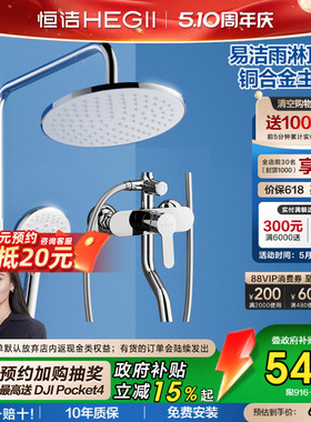 [政府补贴15%]恒洁淋浴铜主体花洒喷枪浴室龙头卫浴除垢花洒头916