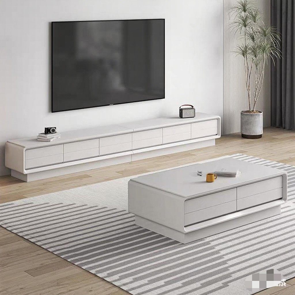 实木茶几电视机柜组合小户型2026新款轻奢客厅家用电视柜简约现代