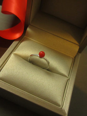 红色戒子纯银迷你本命年生日