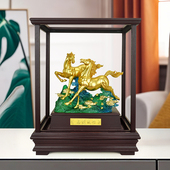 足金马到成功2026马年摆件开业礼物公司办公室桌面装 饰高档工艺品