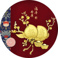 Pure gold leaf longevity peach is a gift for the 60th and 80th birthday of an elder. It is a birthday wish and celebration for the elderly, celebrating their 80th birthday thumbnail 6