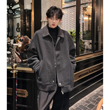 JK32 新款加厚皮毛一体外套男款潮牌毛呢高品质棉衣男P148 深灰,男装棉衣,星座404A, JK32 新款加厚皮毛一体外套男款潮牌毛呢高品质棉衣男P148 深灰,男装棉衣,星座404A,