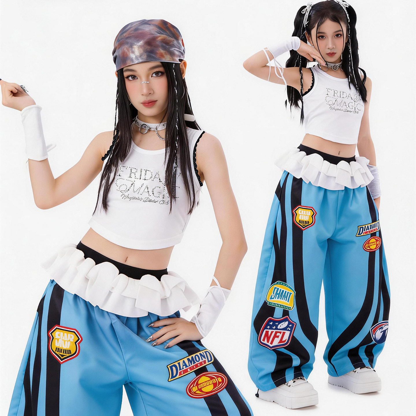 顽皮尼莫女童爵士舞潮酷演出服图片