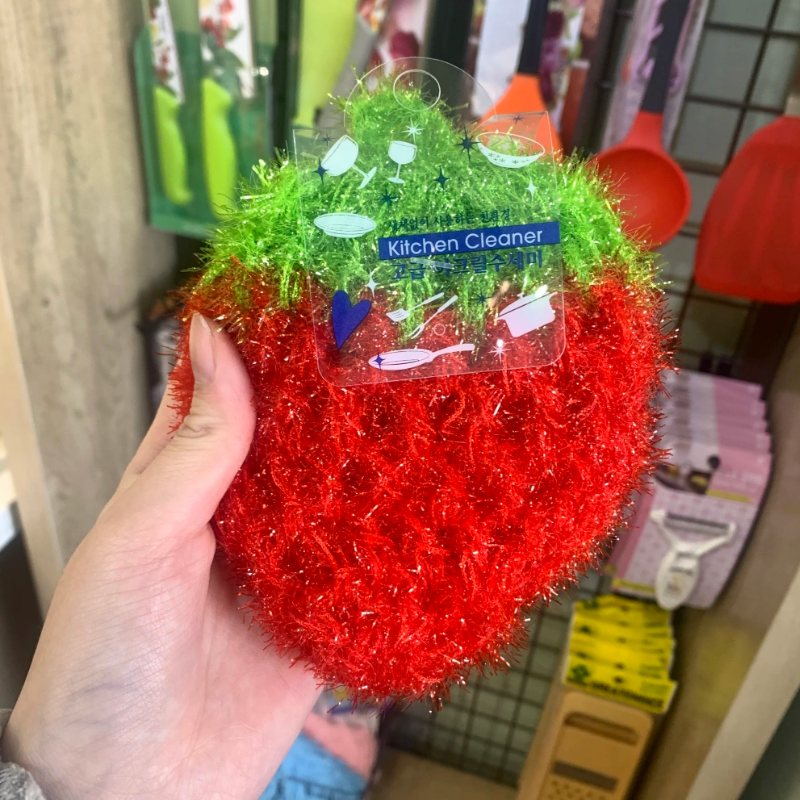 韩版草莓洗碗巾厨房清洁洗碗刷杯刷碗布不粘油易清洗不掉毛百洁布,家庭/个人清洁工具,抹布,淘宝优惠券,粉丝福利购,淘宝优惠卷