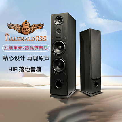 Balenald班龙R38发烧家用双8寸hifi落地音箱无源落地音响套装