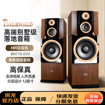 班龙718EVO旗舰高端12英寸落地音箱家用客厅高保真hifi发烧级音响