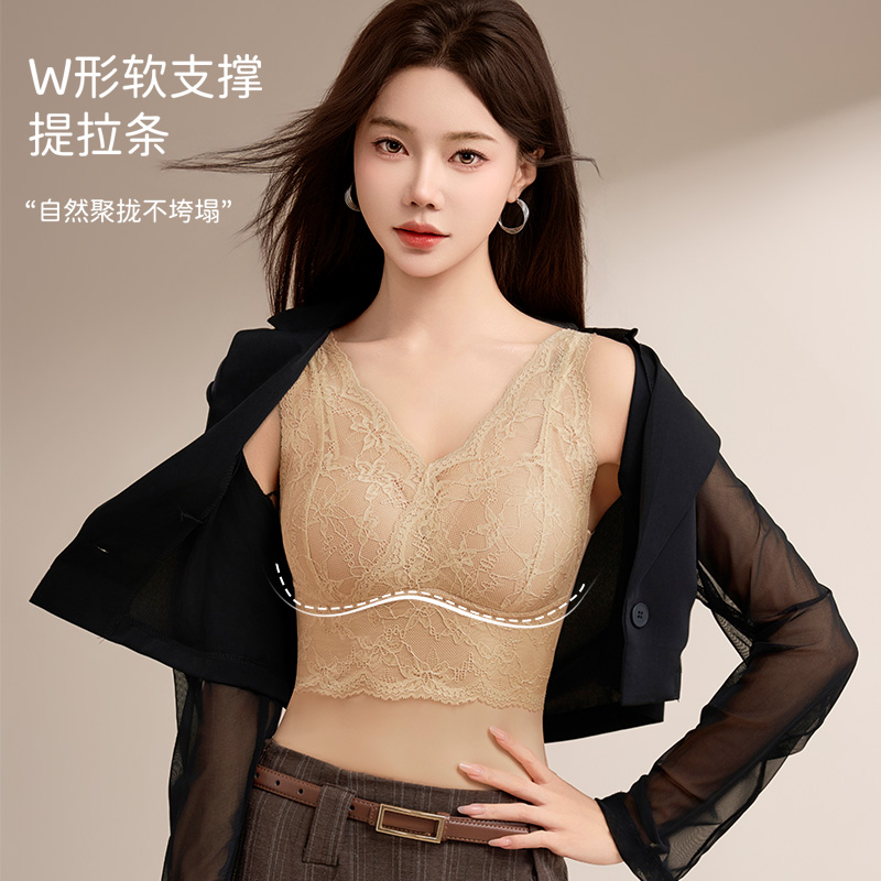 磨毛保暖背心带胸垫上衣