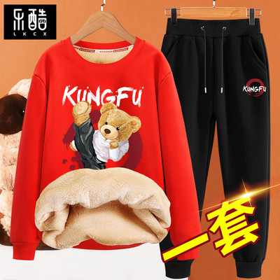 卫衣男款加绒加厚冬装上衣