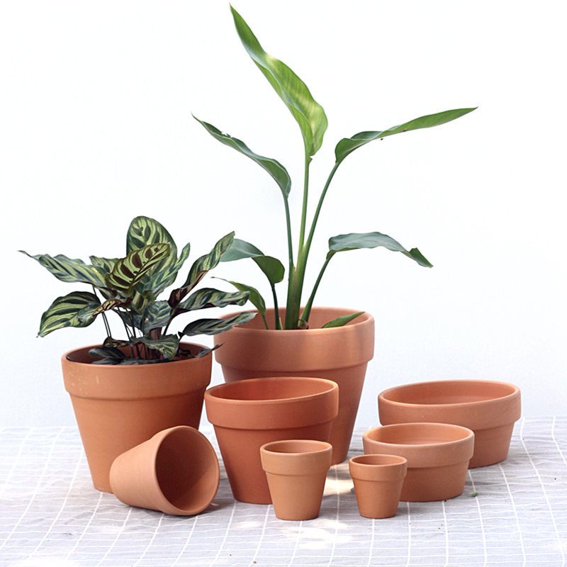 透气陶土盆盆栽多肉红陶简约花盆
