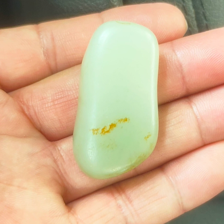 羊脂级高青白籽料原石吊坠天然真皮包金挂件正宗新疆狭义和田玉石