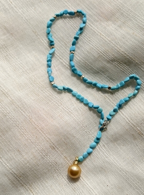 小众品牌OG Loc 玉化绿松石糖豆纯银配件手链项链 高品养殖珍珠