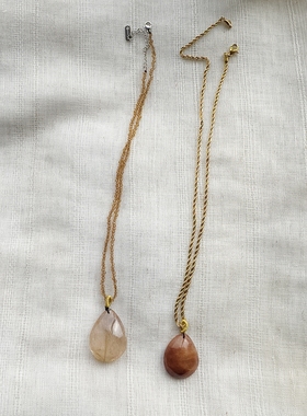 青岛饰品 OG Loc 天然粉发水晶  项链 介意瑕疵慎拍