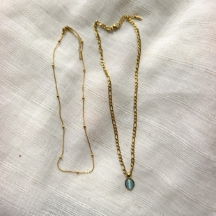 一款 青岛饰品 两戴 项链 钛钢蛇骨双层 Loc