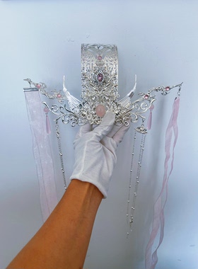 天官赐福谢怜衍生发冠花冠武神cos发冠太子悦神通用汉服古风头饰