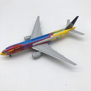 1：400GJ波音777-200美国大陆英航科威航空特仿真合金客机模型