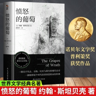 中文版 诺贝尔文学奖得主约翰斯坦贝克著 外国文学名著 史诗故事外国小说正版 书籍 愤怒 包邮 葡萄