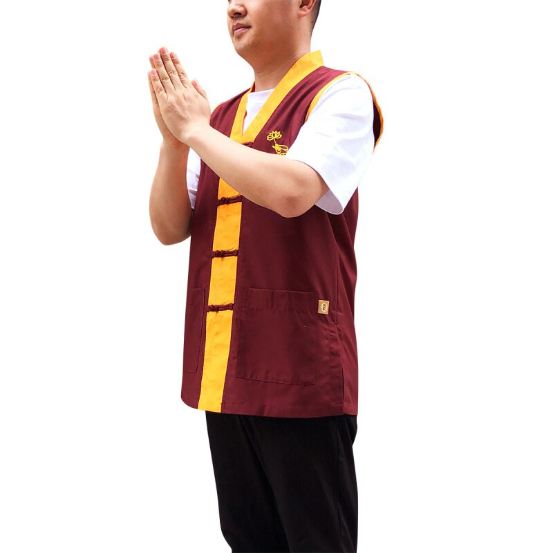 佛具用品僧服海清寺庙志愿者服装居士义工背心马夹平纹棉义工服