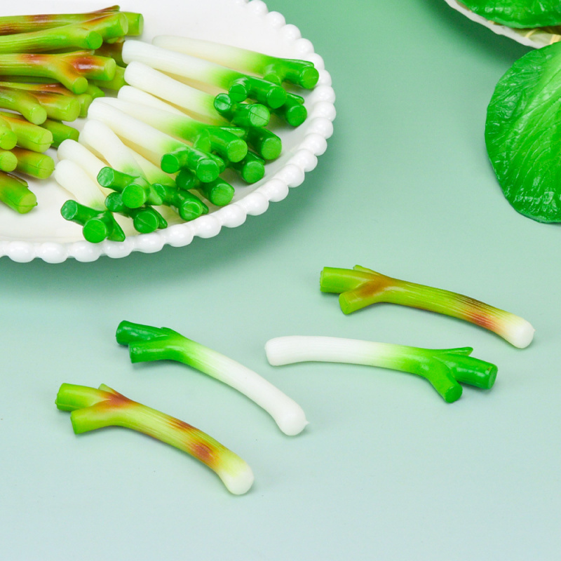 仿真小葱模型微缩大葱切段葱段模型钥匙扣摆件整蛊玩具食玩道具