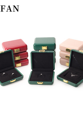 现货首饰盒吊坠项链金属扣展示盒戒指手镯盒收纳盒珠宝饰品包装盒