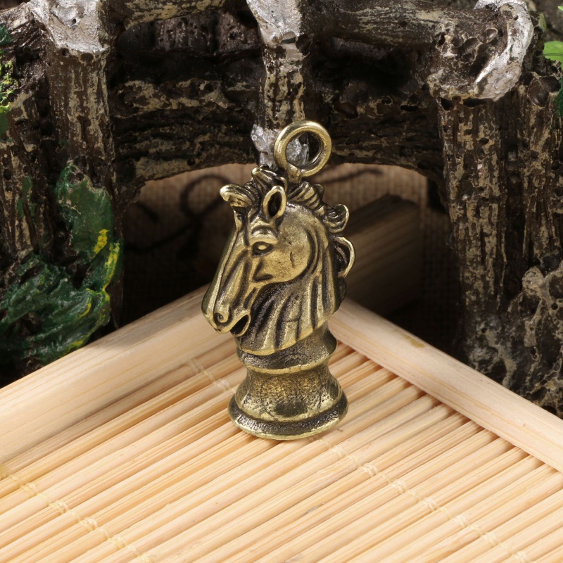 黄铜手工创意象棋马挂坠黄铜十二