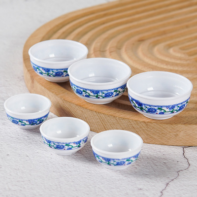 仿真青花瓷碗饭碗微缩碗diy仿真食物容器dollhouse娃娃屋玩具