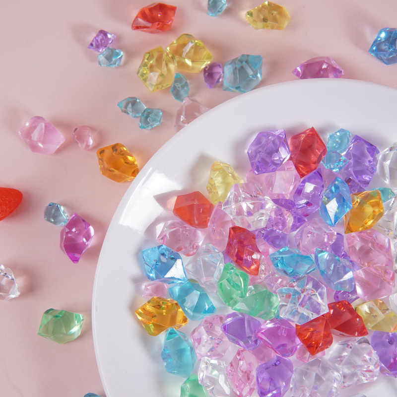仿真彩色冰块冰粒冰糖模型diy微景观鱼缸装饰亚克力冰块摄影道具