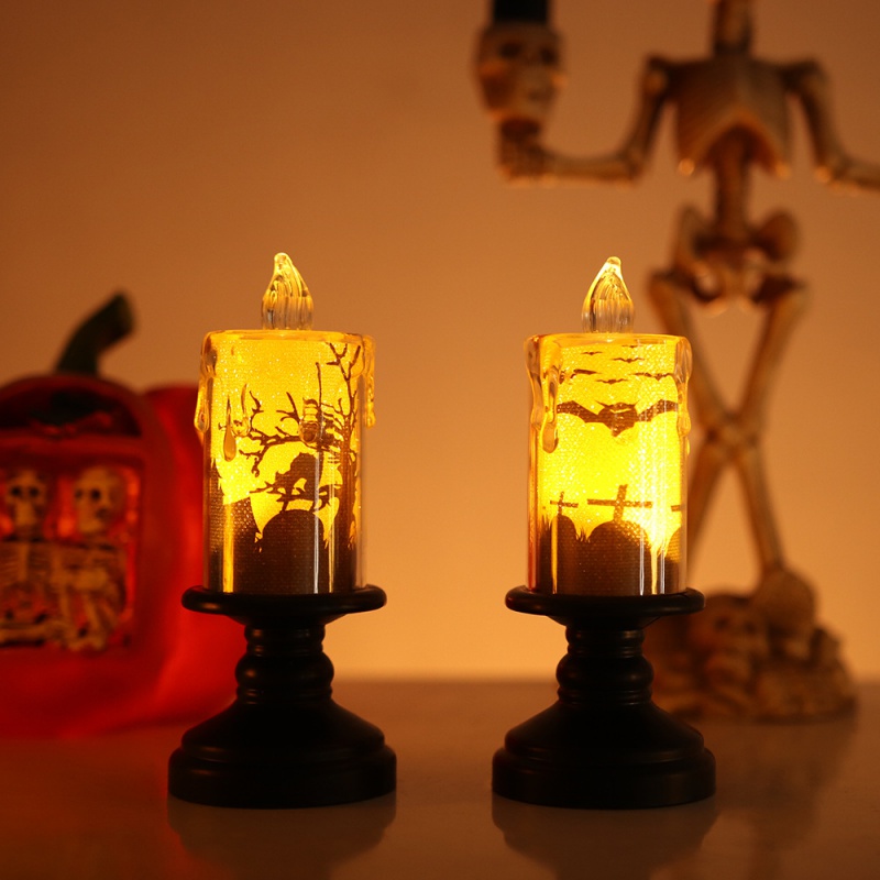 万圣节蜡烛灯新款鬼节装饰摆件南