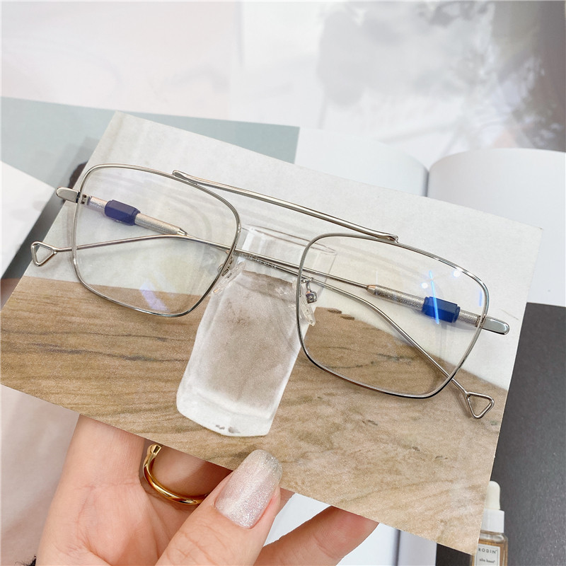 良也日系小框小众款金丝复古方框单粱金属眼镜女潮防蓝光可配度数