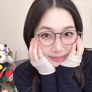 良也超轻钛高级感素颜可爱圆框眼镜架女配近视散光高度数舒适眼镜