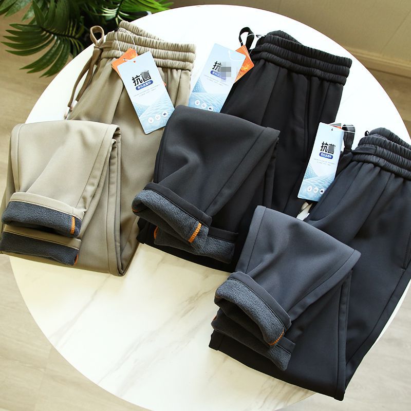 性价比爆表！黑科技xu热面料！秋冬男士防风加绒加厚休闲卫裤