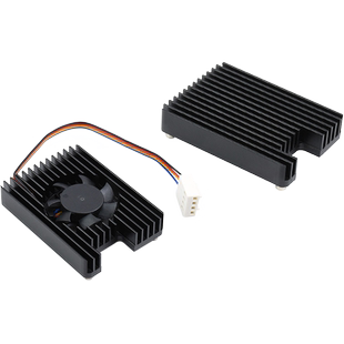 微雪 树莓派计算模块CM4专用铝合金散热片 带PWM可调速散热风扇