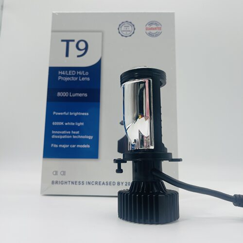 T9汽车led大灯带透镜h4聚光强光灯泡远近一体灯双光汽车前照灯LED