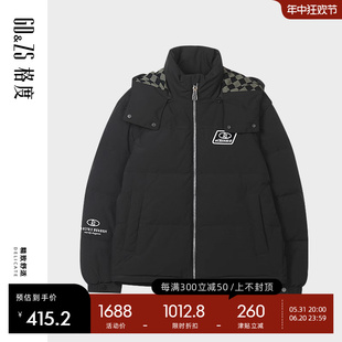 新款 GDZS格度品牌男装 2023冬季 保暖羽绒服男赛车 专柜正品 连帽短款