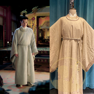 影视剧大明风华朱亚文同款汉服棉麻男便装 书生装武侠剑客服古装