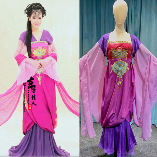 影视剧唐嫣绣花演出服紫萱同款