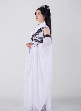 演出服女古装影视剧古装玉漱神话传奇舞蹈服黑白传奇舞衣古装