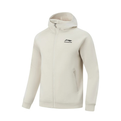 李宁外套开衫男卫衣宽松2025秋冬CBA健身保暖连帽运动服AWDV551