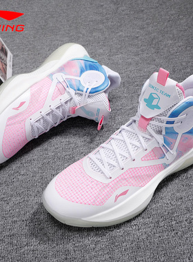 李宁封锁2篮球鞋男秋季新款一体织透气高帮专业比赛运动鞋ABFP007