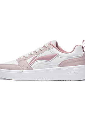 李宁中国李宁休闲鞋女鞋新板鞋鞋子经典时尚滑板鞋低帮运动鞋 AGC