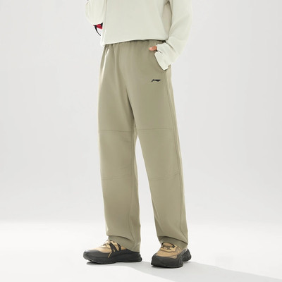 李宁运动裤男士C位裤2025秋季新款健身直筒宽松休闲裤AYKV899