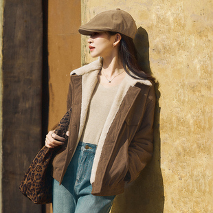 柒量一裁小个子灯芯绒外套加厚保暖外套女装 初冬外套3535 巨好看