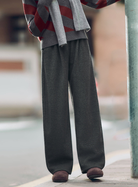 柒量一裁小个子休闲裤阔腿裤巨好看的裤子秋冬新款95cm裤子3580预
