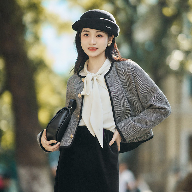 柒量一裁小个子气质新款2025短款秋冬秋季休闲外套女款3153,女装/女士精品,短外套,淘宝优惠券,粉丝福利购,淘宝优惠卷