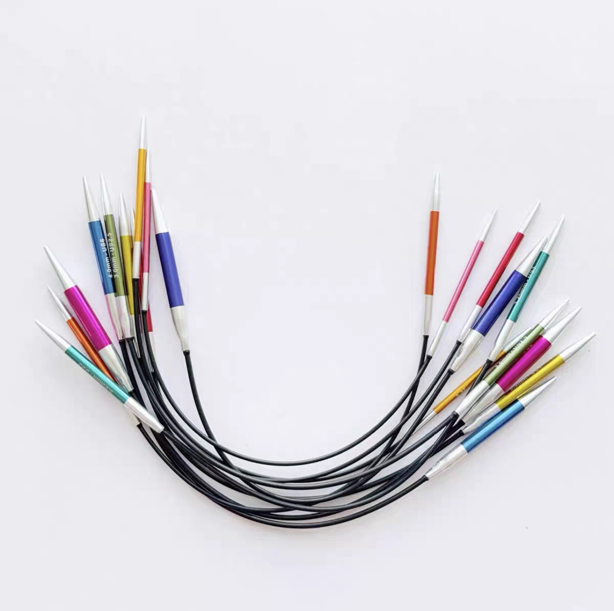 进口编织工具KnitPro 彩铝22.5厘米环针袖子针 循环针 编织