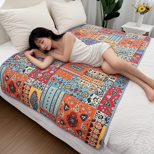 冬季纯棉斜纹隔脏床单褥子床盖 美式宿舍暖气夹棉褥子衍缝姨妈垫