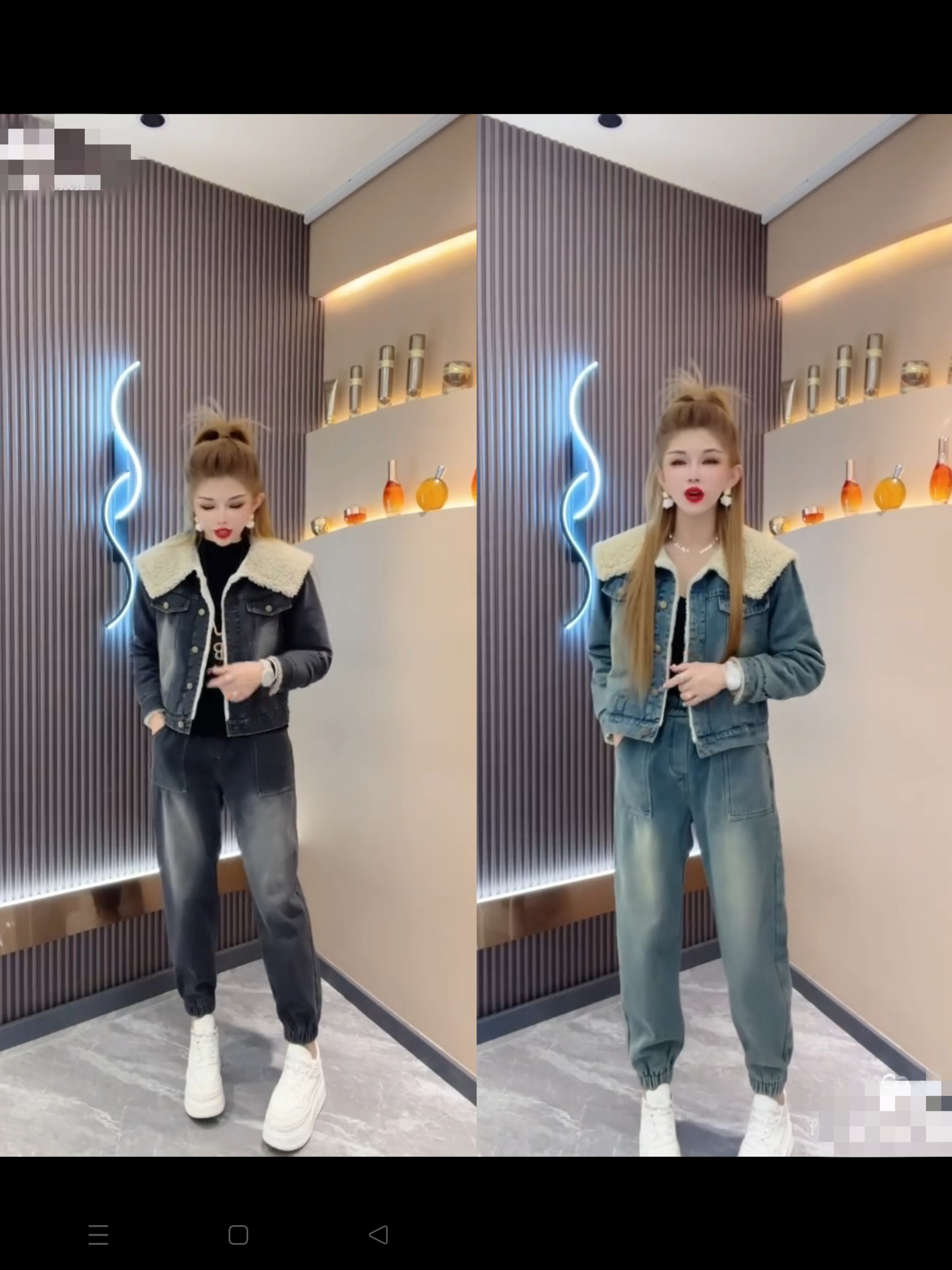 2025秋冬新款韩版时尚百搭牛仔外套女宽松显瘦加绒加厚夹克两件套