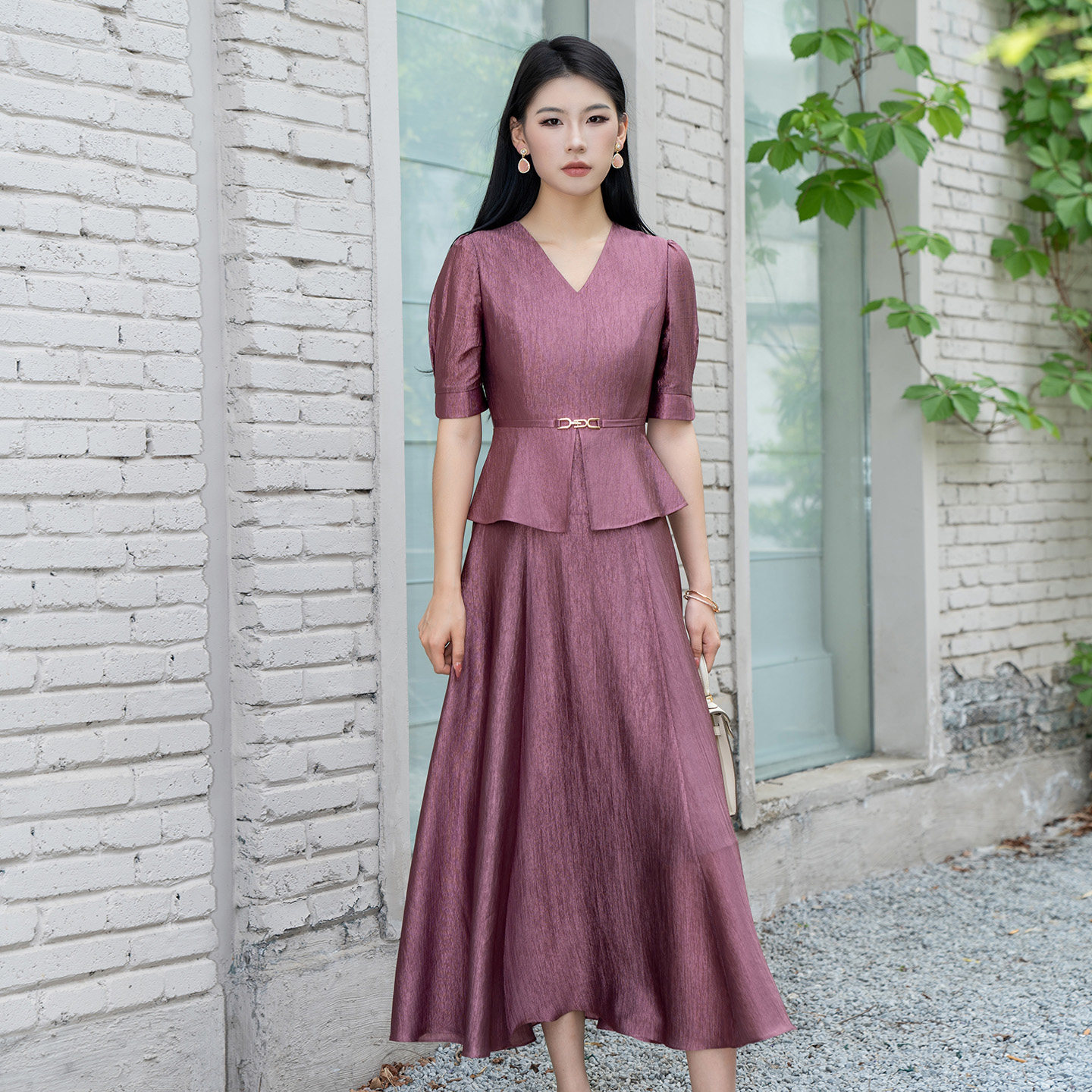 喜婆婆婚宴连衣裙女气质高级感