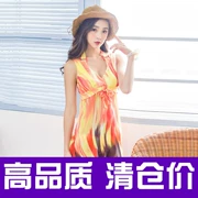 Bộ bikini mới ba mảnh của Hàn Quốc áo tắm nữ áo ngực nhỏ bằng thép tấm tập hợp xù lông che bụng mỏng manh gợi cảm - Bikinis